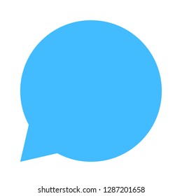 Circle blank speech bubble sign or empty map pin icon isolated on white background. The design graphic element is saved as a vector illustration in the EPS file format.