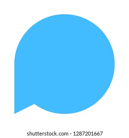 Circle blank speech bubble sign or empty map pin icon isolated on white background. The design graphic element is saved as a vector illustration in the EPS file format.