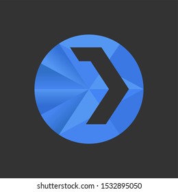 Circle blend of blue with Letter D font image graphic icon logo design abstract concept vector stock. Can be used as a symbol related to initial or monogram