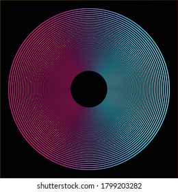 circle blend dual tone pink and blue sky with dark background