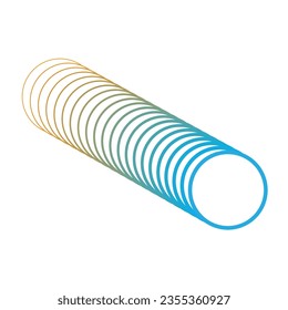 circle blend two color circle continuous circles. vector illustration