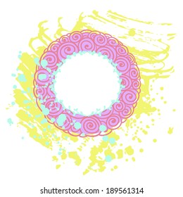 circle and blots light bright background