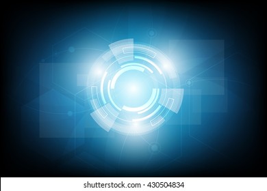 Circle blue abstract futuristic technology  background