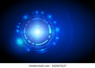 Circle blue abstract technology innovation concept vector background,  futuristic sci fi technology pattern concept background. 