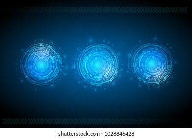 Circle blue abstract technology innovation concept vector background