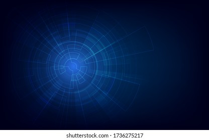 Circle blue abstract technology innovation concept vector background