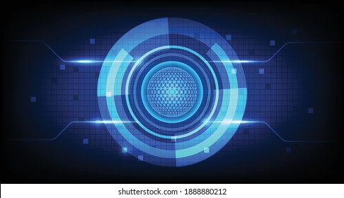 Circle blue abstract technology innovation concept vector background