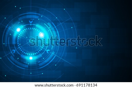 Circle blue abstract technology innovation concept vector background