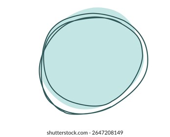 circle blue colour doodle illustration design