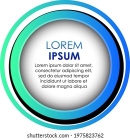Circle blue gradient abstract banner template illustration