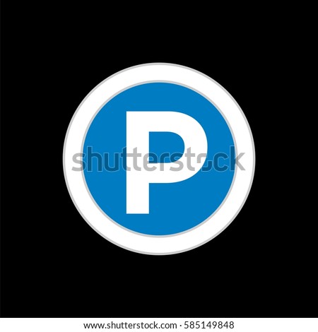 Circle Blue Parking Signage vector template Illustration Design EPS 10
