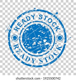 Circle Blue Rubber Stamp, Fertigstock auf transparentem Hintergrund
