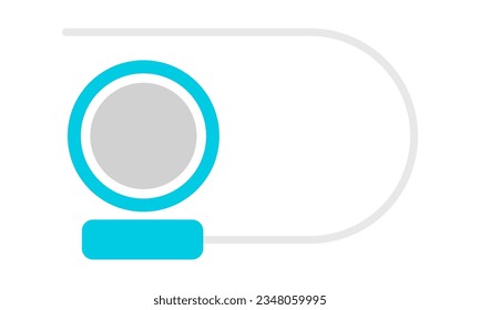 Circle blue unit vector design element. Abstract customizable symbol for infographic with blank copy space. Editable shape for instructional graphics. Visual data presentation component