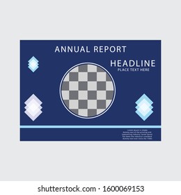 Circle Blue Vector annual report Leaflet Brochure Flyer template design 