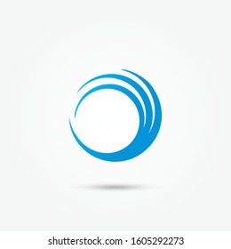 circle blue wave logo symbol icon vector design illustration, Waves beach logo or symbols template, wave vector illustration design logo