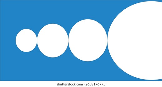 Círculo azul y blanco tres bolas centrales