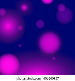 Circle Bokeh violet on blue background with lights 