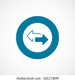 circle bold blue border 2 side arrow icon