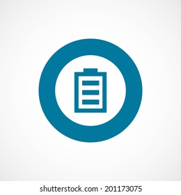 circle bold blue border full battery icon