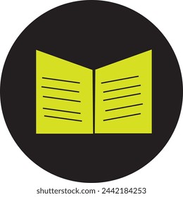 Circle Book Icon oder Logo Design. Vektor-Illustration. 