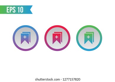 circle bookmark button icon / favorite button for websites / applications