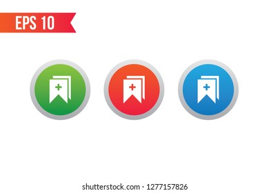 circle bookmark button icon / favorite button for websites / applications