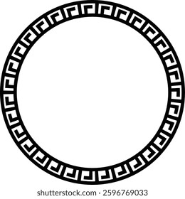 Circle border frame rounded design vector illustration in minimal modern simple isolated doodle design decorative element