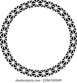 Circle border frame rounded design vector illustration in minimal modern simple isolated doodle design decorative element