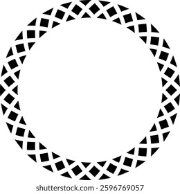 Circle border frame rounded design vector illustration in minimal modern simple isolated doodle design decorative element
