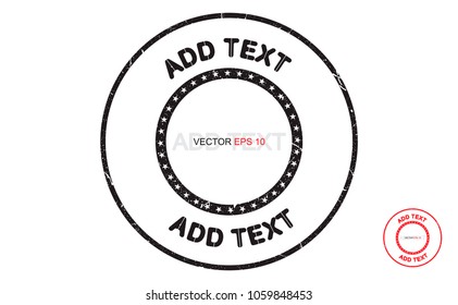 Circle border isolated on white . grunge stamp.