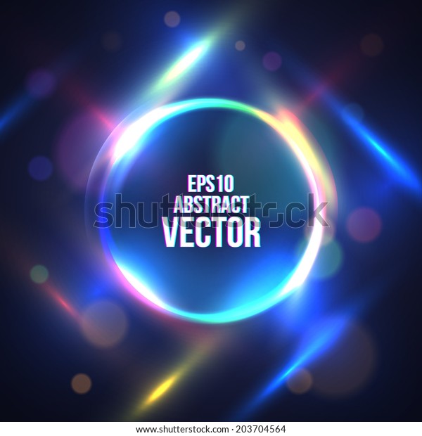 Download Circle Border Light Effects Vector Illustration Stock ...