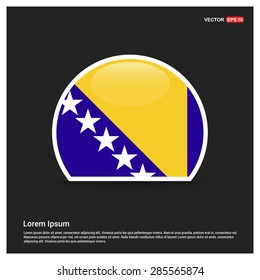 circle Bosnia flag Sticker