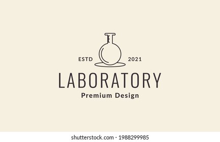 circle bottle laboratory lines  logo symbol vector icon illustration graphic design