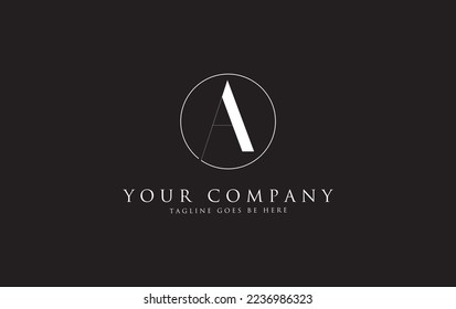 Logo der Circle-Marke dünne Buchstaben Symbol und einfaches, elegantes flaches Symbol Logo Design Vektorsymbol Symbol A