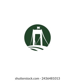  circle bridge logo design icon