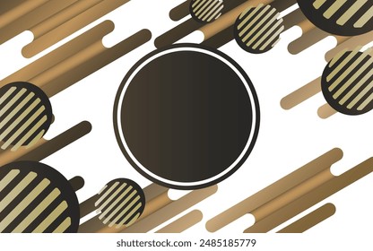 Circle and brown board templates suitable for coffee mockups