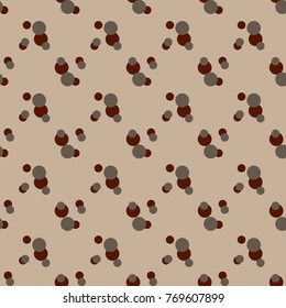 Circle brown on beige background. Fashion graphic seamless pattern design. Modern stylish abstract texture. Colorful template for prints, textiles, wrapping, wallpaper, etc. Vector illustration