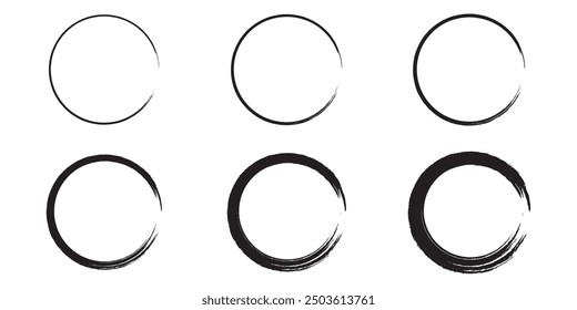 Circle Brush Black and White design eps 10