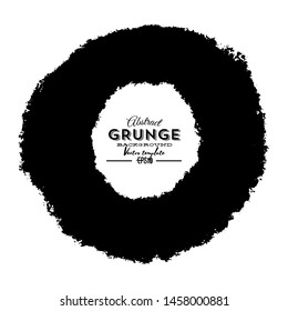 Circle brush round donut form frame. Paintbrush trendy symbol. 