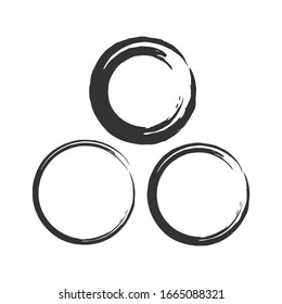 Conjunto vectorial de anillo grueso de pincel circular