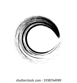 Circle Brush Stroke Border Frame Grunge Stock Vector (Royalty Free ...