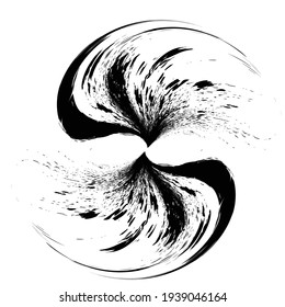 Circle Brush Stroke Border Frame . Grunge Element for your Design .