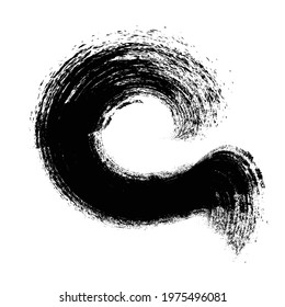 Circle Brush Stroke Border Frame . Grunge Element for your Design .
