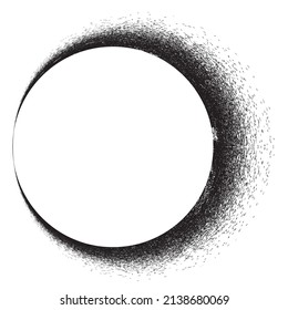 Circle Brush Stroke .Vector Logo Design Template . Twirl Grunge Shapes . 
