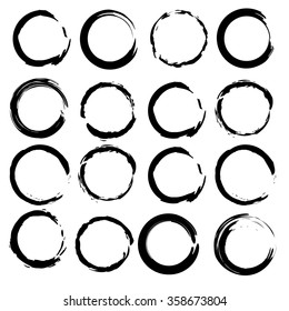 circle brush strokes for frames, icons, design elements