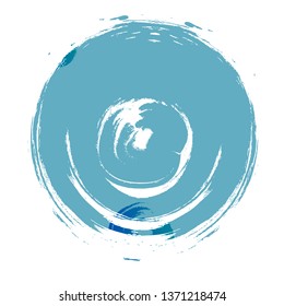 Circle brush strokes vector on splash paint style for hand drawing or watercolor element design