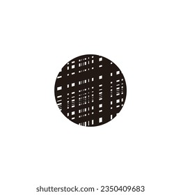 Circle, building, background geometric symbol simple logo vector