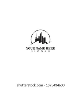 circle building logo art vector