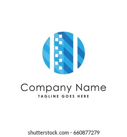 circle building tower logo template