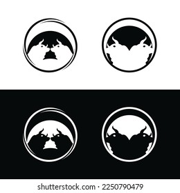 Circle Bull Tier Vektorlogo Design . Symbol-Logo 